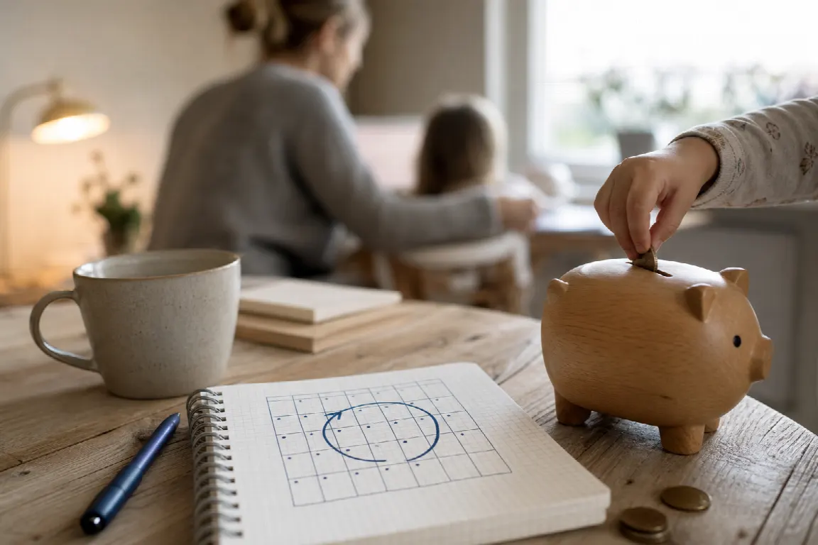 En kalender med en cirkulär pil som symboliserar ett återkommande automatiskt månadssparande