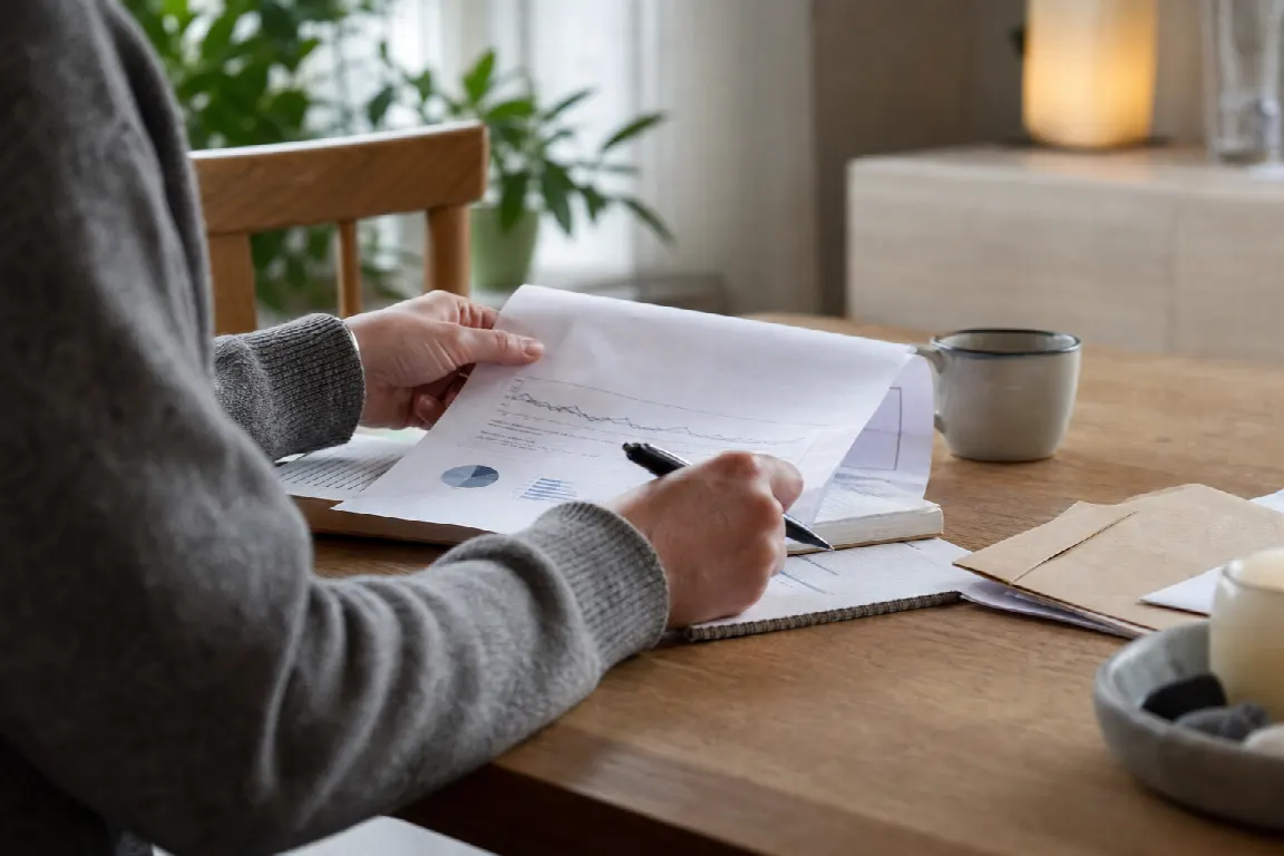En lista med olika typer av värdepapper som aktier, fonder och kontanter på ett investeringssparkonto
